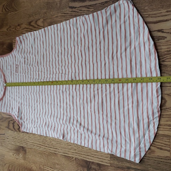 (XS) Roxy Striped Lightweight Casual Tunic Top Beachwear Bohemian Cottagecore - Picture 4 of 8